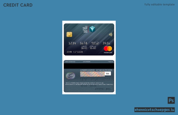 Mustervorschau der Saudi Arabia Banque Saudi Fransi Bank Mastercard